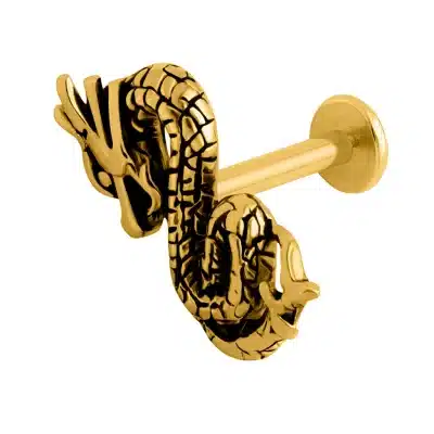 Helix Piercing Δράκος Χρυσό Detailed Design SS177A