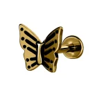 Helix Piercing με Ανάγλυφο Σχέδιο Πεταλούδας SS122B