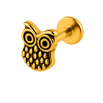 Helix Piercing με Ανάγλυφο Σχέδιο Κουκουβάγιας SS189B