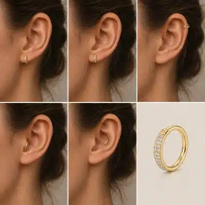 Piercing Κρίκος με Ζιργκόν σε Minimal Σχέδιο SS151A