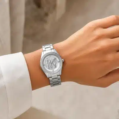 Γυναικείο Ρολόι DKNY Ασημί Chambers Midi 34mm – Stainless Steel DK1L016M0045