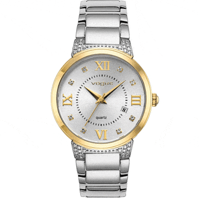 Γυναικείο Χρυσό Ρολόι Vogue – Multifunction με Ημερομηνία 614741