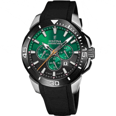 Ανδρικό Ρολόι Festina Chronograph 47mm με Μαύρο λουρακί F20642/C