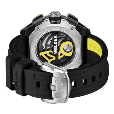 Ανδρικό Ρολόι Welder Chronograph Quartz 45mm με Φωτοχρωμικό Καντράν & Λουρί Σιλικόνης WWRR1000