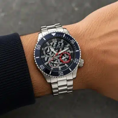 Guess Ανδρικό Ρολόι Transparent 45mm Ασημί GW0488G1