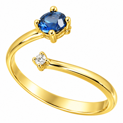 Χρυσό Δαχτυλίδι 14K με Μπλε & Λευκό Ζιργκόν – Γυναικείο Λουστρέ 3111 Κ12 Χρυσό Δαχτυλίδι 14K με Μπλε & Λευκό Ζιργκόν – Γυναικείο Λουστρέ 3111 Κ12
