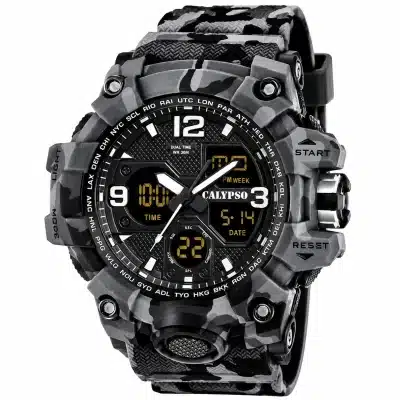 Ανδρικό Ρολόι Calypso X-Trem  Camo Ψηφιακό & Αναλογικό Dual Time 50M K5855/4