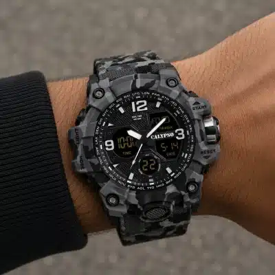 Ανδρικό Ρολόι Calypso X-Trem  Camo Ψηφιακό & Αναλογικό Dual Time 50M K5855/4