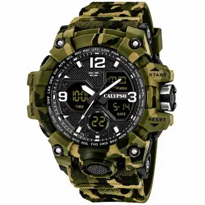 Ανδρικό Ρολόι Calypso X-Trem Dual Time Μπλε Camo Ψηφιακό & Αναλογικό 50M K5855/3 Ανδρικό Ρολόι Calypso X-Trem Dual Time Μπλε Camo Ψηφιακό & Αναλογικό 50M K5855/3