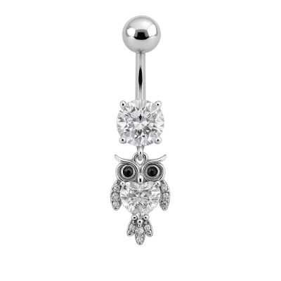Piercing αφαλού ατσάλινο καρδιά – Χρυσό κρεμαστό κόσμημα SA1041