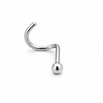 Ατσάλινο σκουλαρίκι μύτης ασημί για piercing SM0030