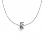 Γυναικείο Κολιέ Κορώνα Ασημί με Ζιργκόν Elegant NRWN0174