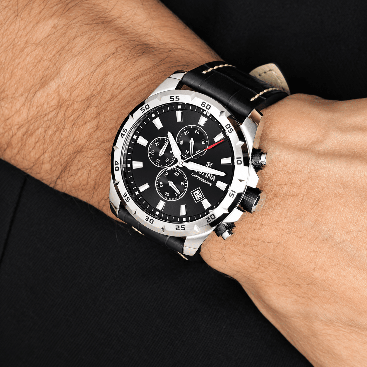 Ανδρικό Ρολόι Festina Timeless Chronograph με Μαύρο Δερμάτινο Λουράκι F20692/4 Ανδρικό Ρολόι Festina Timeless Chronograph με Μαύρο Δερμάτινο Λουράκι F20692/4