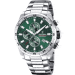 Ανδρικό Ρολόι Festina Chronograph Πράσινο με Ατσάλινο Μπρασελέ F20463/3