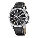 Ανδρικό Ρολόι Festina Timeless Chronograph με Μαύρο Δερμάτινο Λουράκι F20692/4