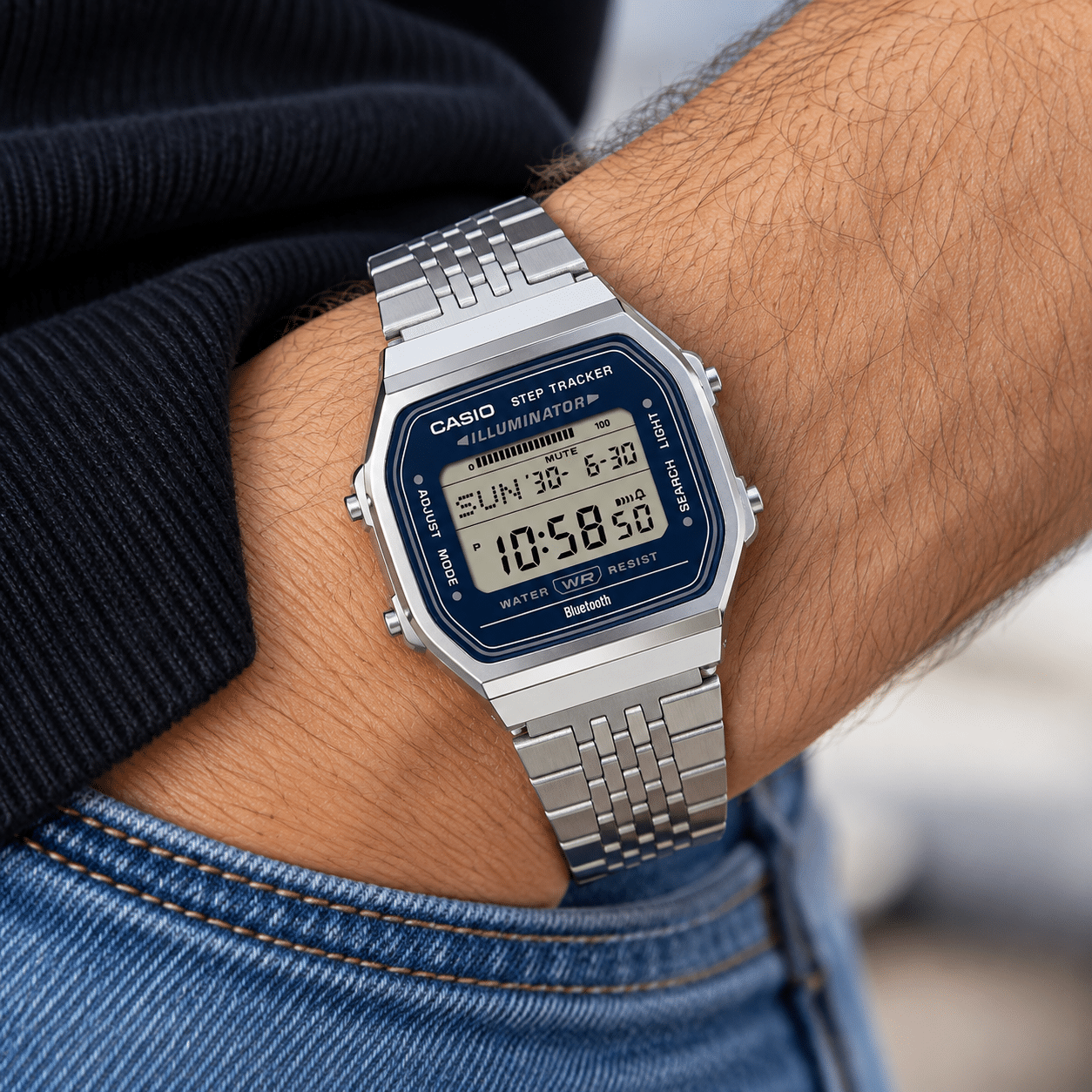 Casio Vintage 11-ABL-100WE-2AEF Ψηφιακό Ρολόι με Bluetooth και Βηματομετρητή Casio Vintage 11-ABL-100WE-2AEF Ψηφιακό Ρολόι με Bluetooth και Βηματομετρητή