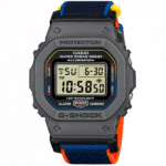 Ανδρικό Ψηφιακό Ρολόι Casio G-SHOCK 11-DW-5600MNC-8A2ER Γκρι με Μπλε-Πορτοκαλί Υφασμάτινο Λουράκι