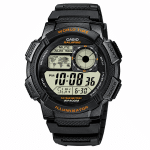 Ανδρικό Ψηφιακό Ρολόι Casio 11-AE-1000W-1AVEF Μαύρο World Time