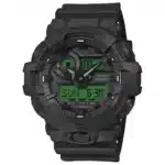 Ανδρικό Ρολόι Casio G-Shock 11-GA-700BEG-1AER Μαύρο με Πράσινη Οθόνη