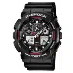 Ανδρικό Ρολόι Casio G-Shock 11-GA-100-1A4ER Μαύρο με Κόκκινες Λεπτομέρειες