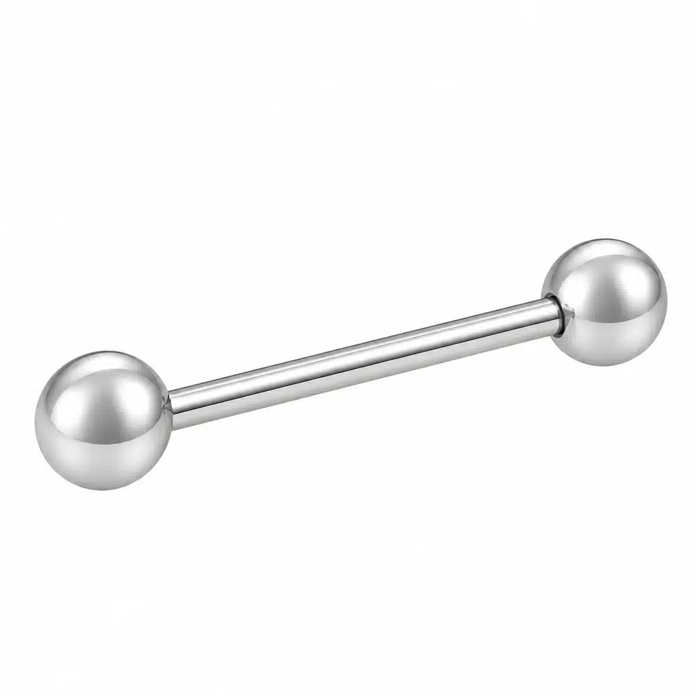 Piercing Γλώσσας Ασημί με Μπίλιες | Κομψό & Minimal SG020 Piercing Γλώσσας Ασημί με Μπίλιες | Κομψό & Minimal SG020