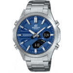 Ανδρικό Ρολόι Casio Edifice 11-EFV-C120D-2AEF Ασημί Ατσάλινο με Μπλε Καντράν
