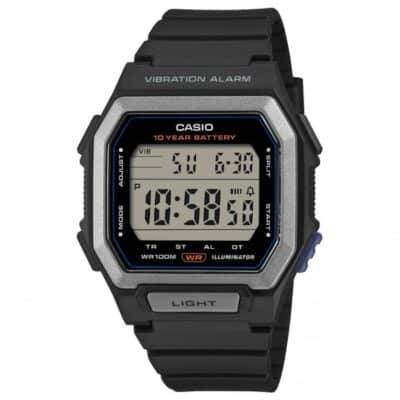 Ανδρικό Ψηφιακό Ρολόι Casio 11-W-738H-1AVEF Μαύρο με Δόνηση και Φωτισμό LED